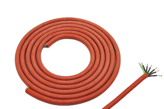 3-10 Meter (m) Silikonkabel 7x1,5 mm² | SiHF | Hitzebeständige und flexible Silikonleitung | Saunakabel | Optimal für Saunaöfen | -60°C bis +180°C | Wärmegeräte, Scheinwerfer, Heizkraftwerke etc.