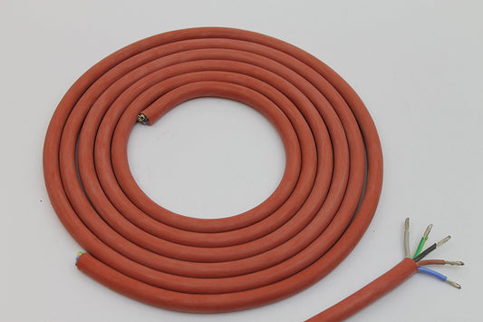 3-10 Meter (m) Silikonkabel 5x1,5 mm² | SiHF | Hitzebeständige und flexible Silikonleitung | Saunakabel | Optimal für Saunaöfen | -60°C bis +180°C | Wärmegeräte, Scheinwerfer, Heizkraftwerke etc.