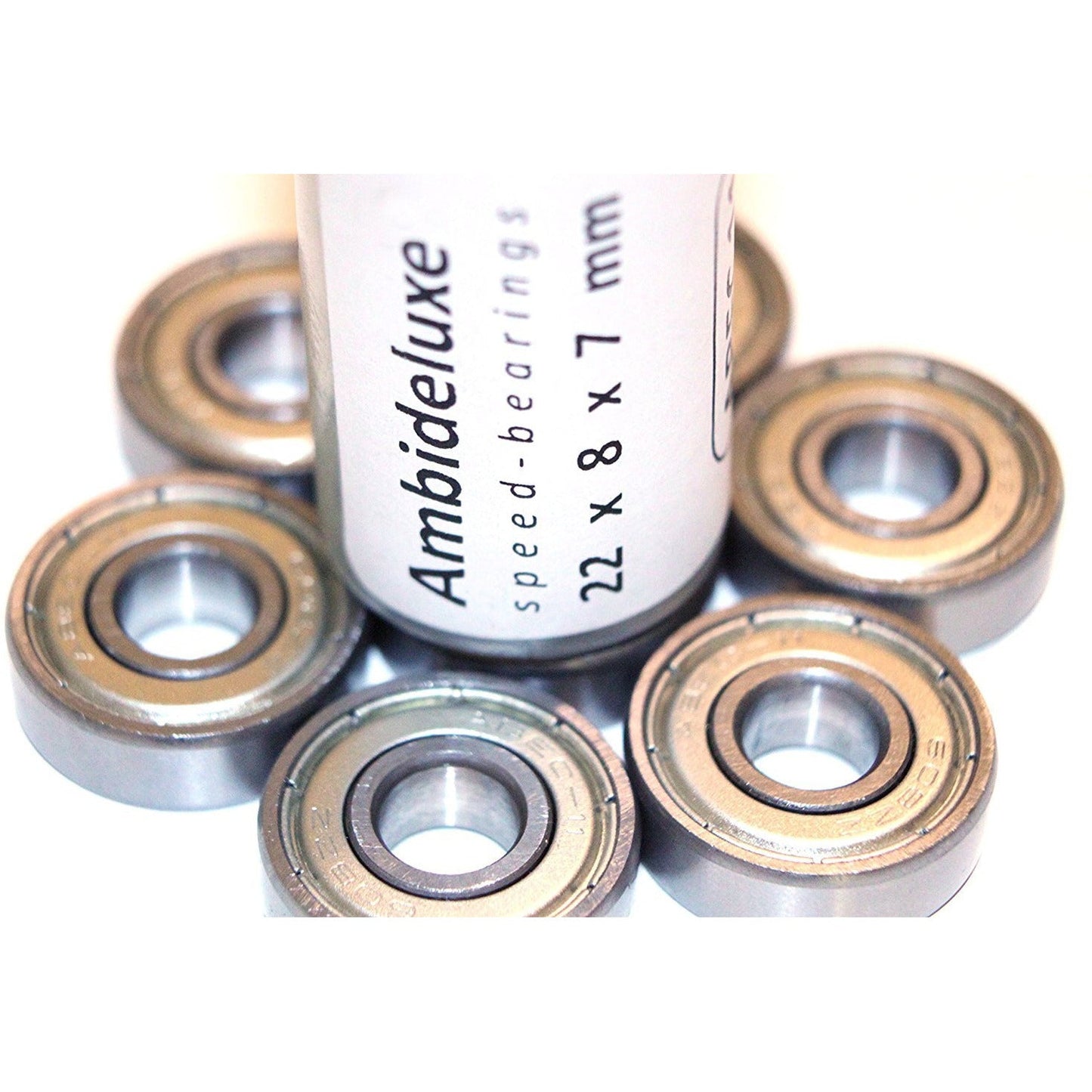 ABEC- Kugellager 11- Speed Bearings 8 Stück 608 ZZ - Qualitäts- Kugellager für Inliner, Skateboard, Longboard und Waveboard